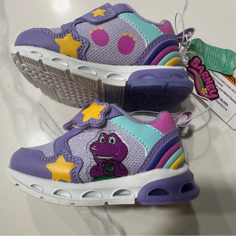 Barney Toddler Shoes With Lights Retails For $65
